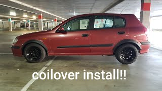 N16 Nissan Pulsar 18 Hatchback TrackDaily Build pt2 Maxpeedingrods Coilover Install and Flares [upl. by Selrahc]