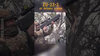 Russian ZU232 air defense system shoots down enemy UAV [upl. by Silvestro]