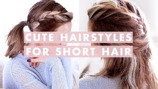 3 Easy Hairstyles For ShortMedium Length Hair [upl. by Luisa407]