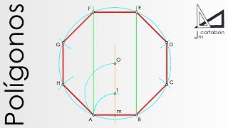 Octógono regular dado el lado paso a paso [upl. by Latsyrhk619]