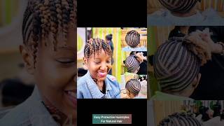 Easy Protective Hairstyles For Natural Hair shorts hairstyles naturalhair protectivestyles [upl. by Anwahsit]