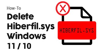 Delete Hiberfilsys File in Windows 11  10 Using Command Prompt The Hibernate Option File [upl. by Lainad]