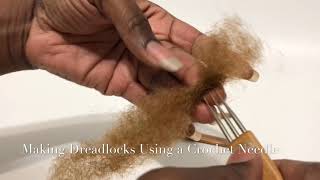 Making Dreadlocks Using a Crochet Needle [upl. by Ihcego]