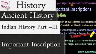 Some important inscriptions PartIII Sources of Ancient Indian History Indian History [upl. by Trow]