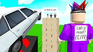 Roblox JENGA BUT I LAUNCH a CAR [upl. by Celestia849]