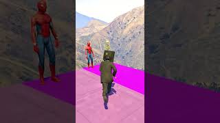 GTA 5 Epic Spiderman Ragdolls  Jumps  Fails ep212 shorts [upl. by Nauwtna]