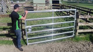 Cattle yard  Gates and Slam Latches  Kiwi Cattle Yards [upl. by Haelhsa]