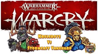 Age of Sigmar Warcry Battle Report Kruleboyz vs Stormcast Vanguard [upl. by Wait463]