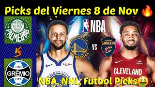 Apuestas deportivas claves para hoy Viernes 8 de Noviembre nba nhl futbol laliga parlaygratis [upl. by Acinoj]