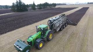 John deere 8530 and Gøma GG25 with disc Kirkeby Maskinstation [upl. by Shep]