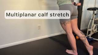 Multiplanar Calf Stretch with Wall [upl. by Zedecrem807]