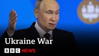 Putin says Russia wont need to use nuclear weapons for victory in Ukraine  BBC News [upl. by Eerb]