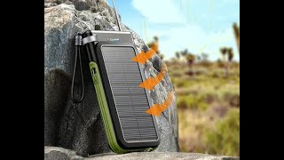 20000mAh Solar Power Bank With Builtin Cable [upl. by Htidra]