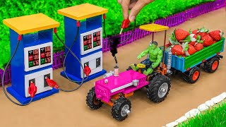 Navratri Durga Murti Mini Tractor Diy Chaturthi Radha Krishna Saraswati building science project [upl. by Nevyar]