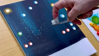 How to Draw a Rainy Night  Acrylic Painting for Beginners  STEP by STEP [upl. by Merceer]