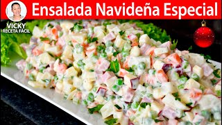 ENSALADA NAVIDEÑA ESPECIAL  VickyRecetaFacil [upl. by Htebaras]