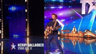 Britains Got Talent 2015 S09E02 Henry Gallagher 12 Year Old Sings His Own Amazing Original Song [upl. by Buseck]