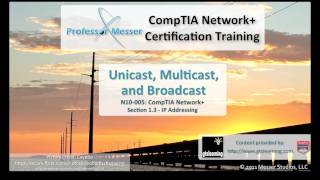 Understanding Unicast Multicast and Broadcast  CompTIA Network N10005 13 [upl. by Llirred902]