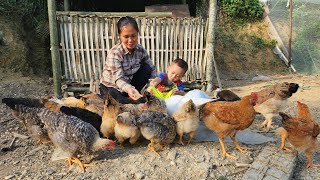 Harvesting papaya flowers to sell  making a bamboo cage  Build a farm [upl. by Suzzy]