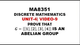 PROVE THAT Z50 IS A MULTIPLICATIVE GROUP  Discrete Mathematics  UNIT4 VIDEO9 [upl. by Kilk756]