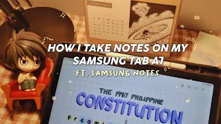 digital note taking on samsung tab a7 🌺 [upl. by Tenenbaum]