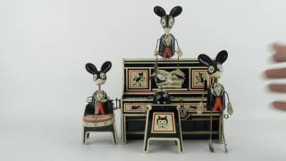 Antique Old World 1931 Marx Merrymakers Tin Windup Toy Dancing Mice [upl. by Dorette]