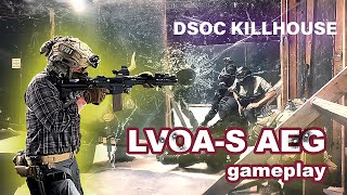 Krytac LVOAS AEG airsoft gameplay at DSOC Killhouse [upl. by Cinelli554]