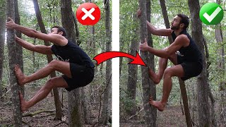 Comment grimper aux arbres sans branches  🌳 How to Climb Trees Without Branches [upl. by Novets]