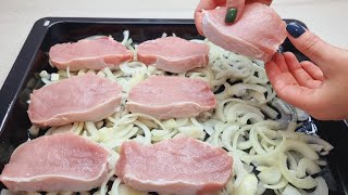 Das Fleisch auf die Zwiebel legen um zu bekommen leckeres Abendessen in 10 Minuten 540 [upl. by Naltiac491]