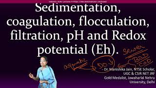 Sedimentation Coagulation Flocculation  Water Treatment  UGC Environmental Science [upl. by Melisa]