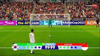 KOREA VS INDONESIA  Penalty Shootout  ASIA 2024  PES GAMEPLAY [upl. by Sivam]