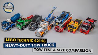 LEGO Technic 42128 HeavyDuty Tow Truck tow test amp size comparison [upl. by Selestina]