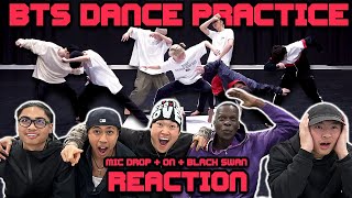 WE WATCH 3 DIFFERENT BTS DANCE PRACTICES  MIC DROP  ON  BLACK SWAN [upl. by Leorsiy]