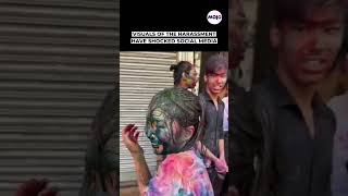 Japanese Woman On India Tour Harassed During Holi Celebrations shorts viral [upl. by Sage754]