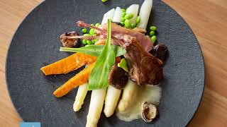 Texelse asperges met lamsrack shiitake en gepofte zoete aardappel [upl. by Salohci]