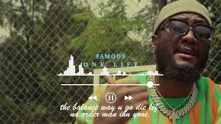 famousone life lyrics video [upl. by Namwen]