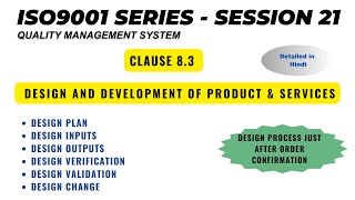 ISO 9001 Clause 83 I Design and Development I NPD [upl. by Sayles721]