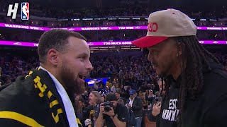 Steph Curry amp Damion Lee share the moment 🤣 [upl. by Arayc]