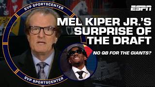 Mel Kiper Jrs SURPRISE OF THE DRAFT 👀 New York Giants didnt take JJ McCarthy  SC with SVP [upl. by Yelloh]