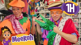 Who Wore It Best Blippi amp Meekah’s Silly Halloween Costume Challenge 👩‍🚒🕵️‍♂️  1 HR OF MEEKAH [upl. by Letty]