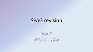 SPAG Revision Year 6 KS2 [upl. by Odilo]