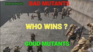 fallout4 ARENA BATTLE GOOD SUPERMUTANTS VS BAD SUPERMUTANTS 5 BEHEMOTHS amp 10 WARLORDS EACH TEAM [upl. by Inajna]