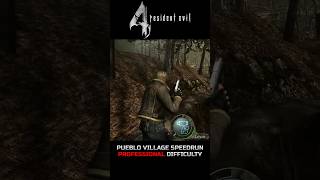 Resident Evil 4  Pueblo Village Speedrun Professional Difficulty shorts re4 re4hdproject [upl. by Greff179]