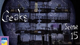 Creaks Scene 15 Walkthrough amp iOS Apple Arcade Gameplay by Amanita Design [upl. by Nyliram]