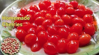 How to make Cherry at home  Homemade cherries  How to prepare Bakery Cherries  DIY Candied Cherry [upl. by Ahsia]