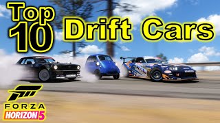 Top 10 BEST Drift Cars in Forza Horizon 5 [upl. by Thurman]