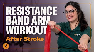 15 MIN – Arm Strengthening Resistance Band Workout After Stroke [upl. by Dorrehs]