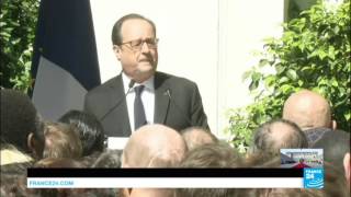 Former French President François Hollande quotI leave France in a better shape than I found itquot [upl. by Asante63]