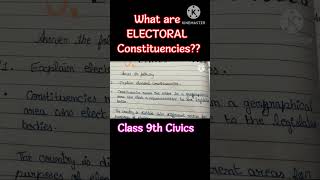 Explain Electoral Constituencies Class 9th civics 🇮🇳 chapter 3 🗳️  Electoral Politics  🙏 [upl. by Dora]