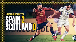 Spain 20 Scotland  Scotland Suffer First Defeat in Seville  EURO 2024 Qualifier Highlights [upl. by Ayad398]